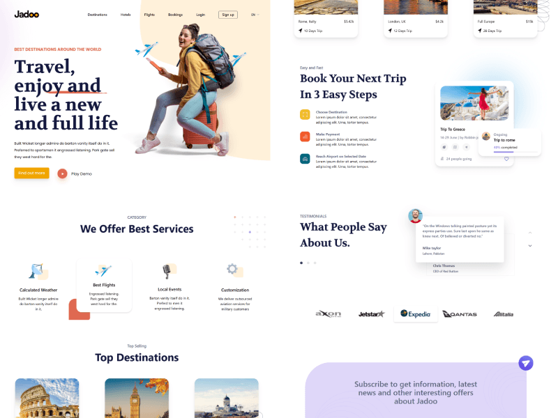 Travel Website Landing Page